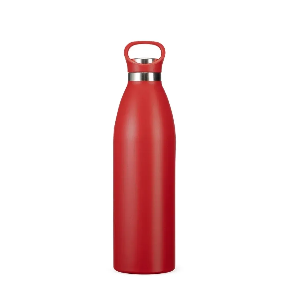 Garrafa Térmica Inox 750ml com Alça Fixa personalizada vermelha