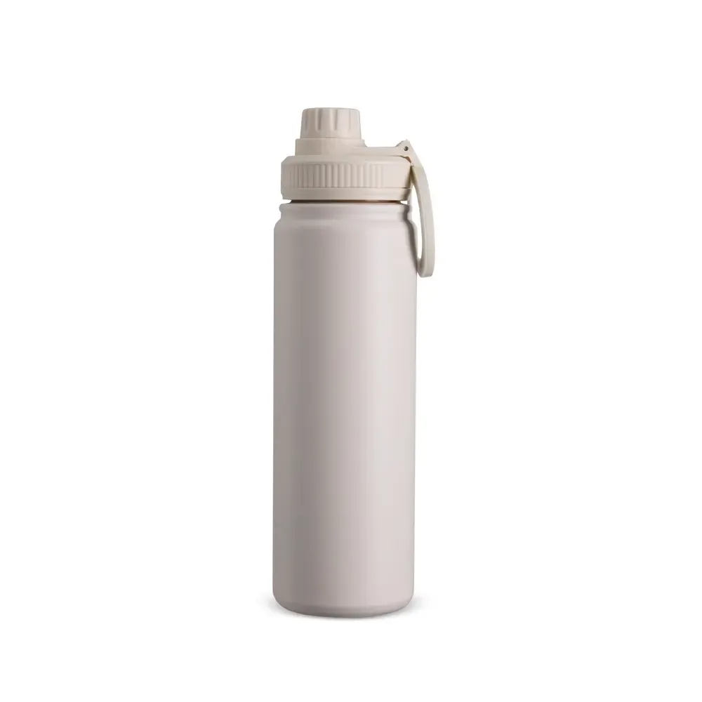 Garrafa Térmica Inox 750ml Alça Magnética personalizada branca