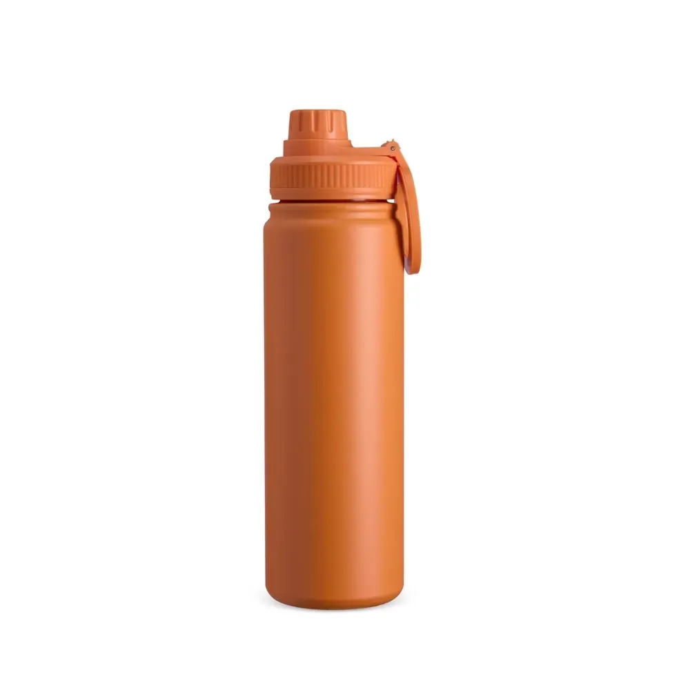 Garrafa Térmica Inox 750ml Alça Magnética personalizada laranja