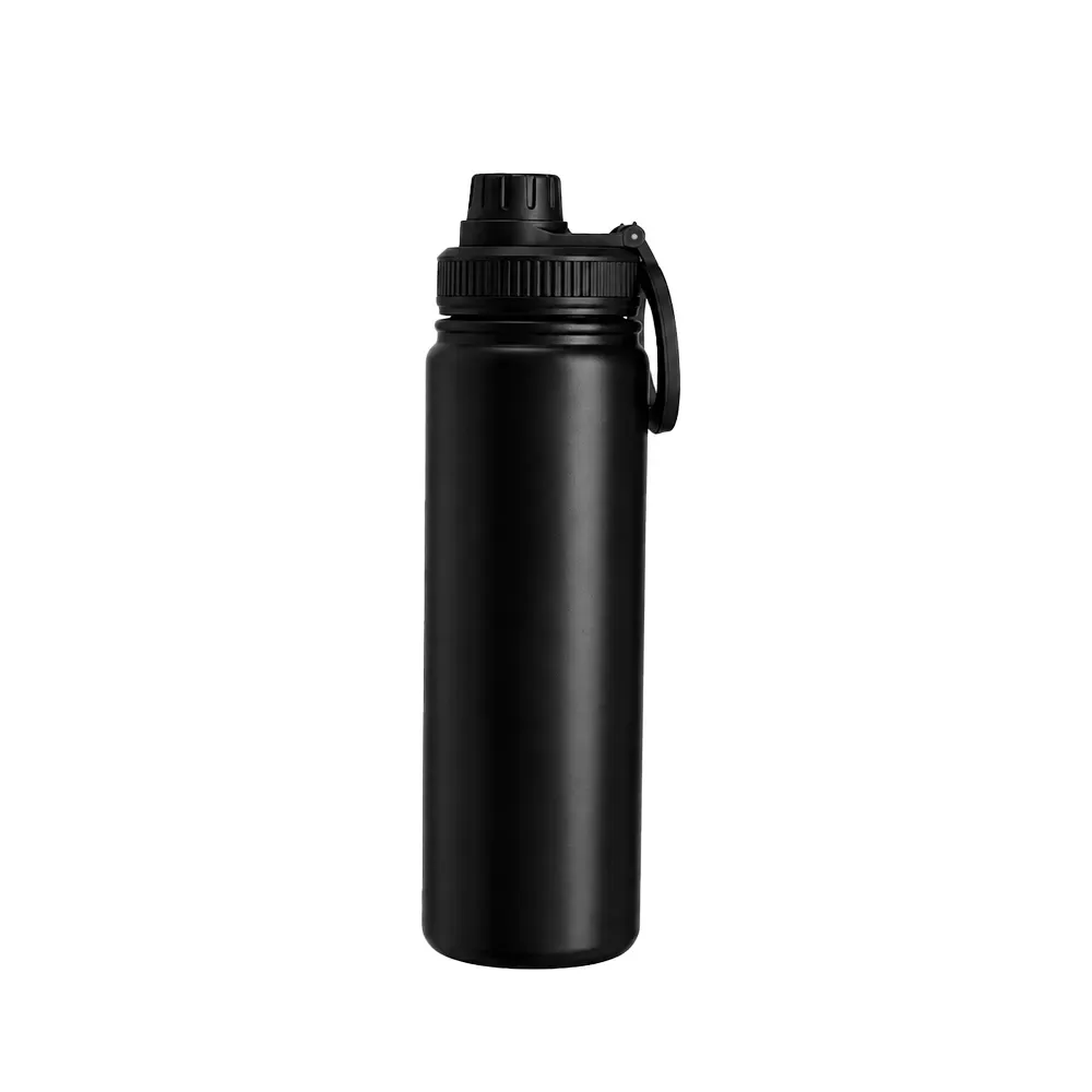 Garrafa Térmica Inox 750ml Alça Magnética personalizada preta