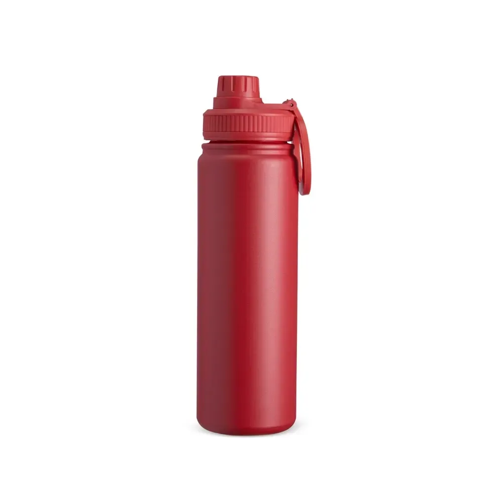 Garrafa Térmica Inox 750ml Alça Magnética personalizada vermelha