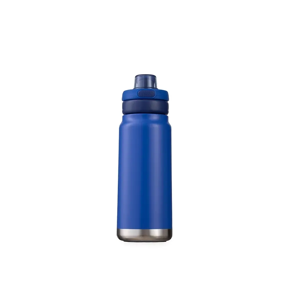 Garrafa Térmica Inox 750ml Bocal Duplo personalizada azul