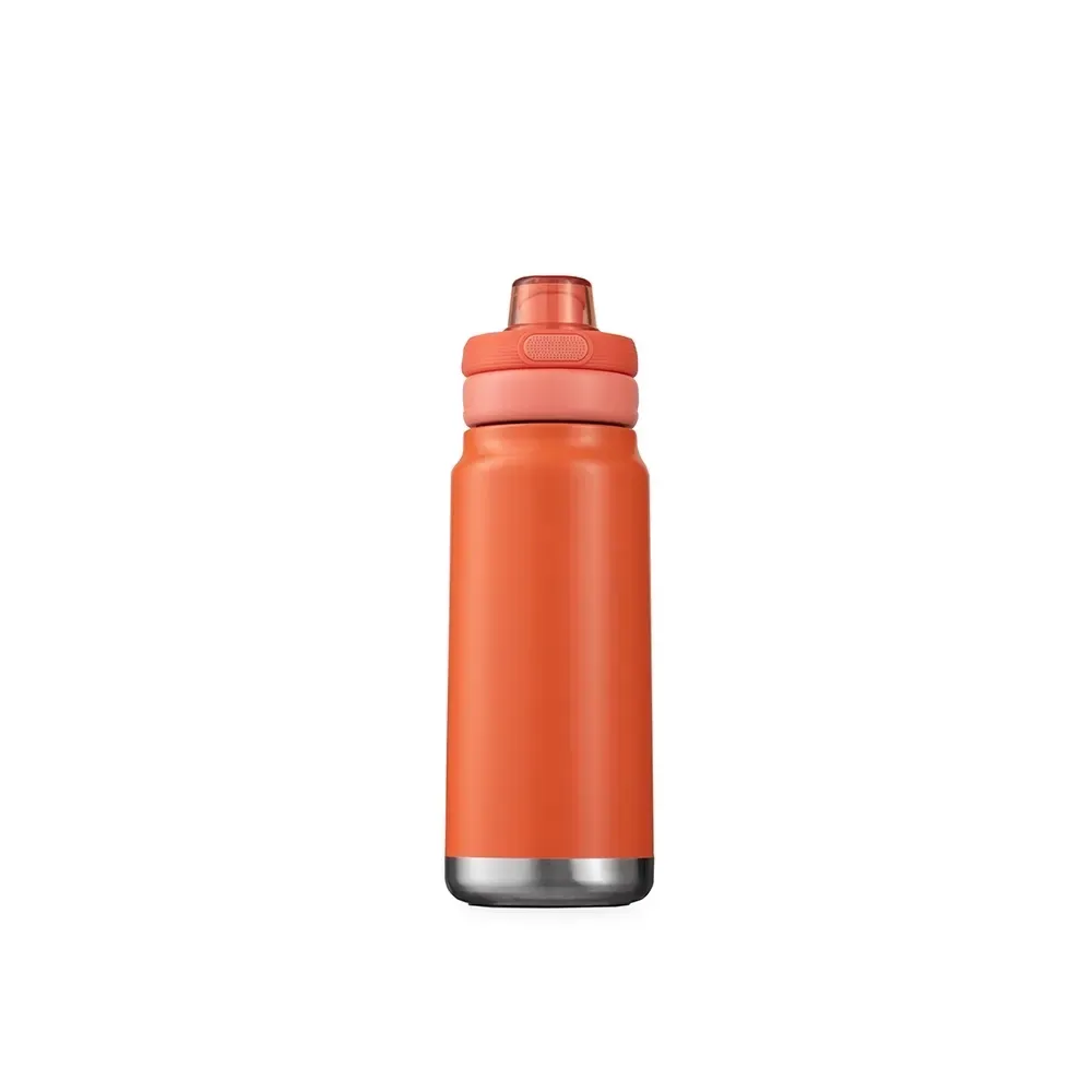 Garrafa Térmica Inox 750ml Bocal Duplo personalizada laranja