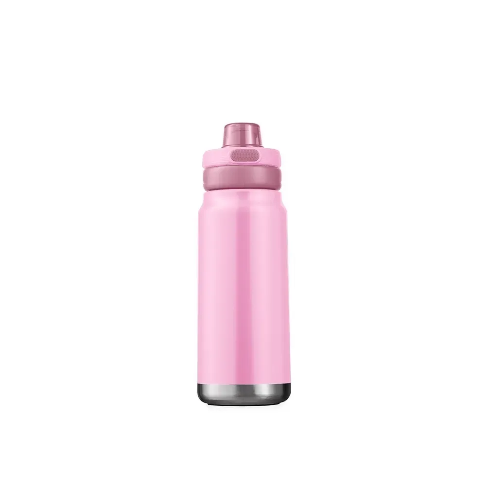 Garrafa Térmica Inox 750ml Bocal Duplo personalizada rosa