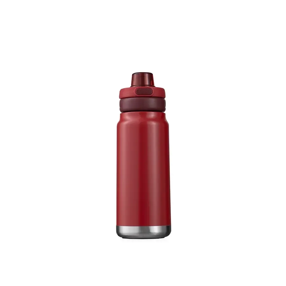 Garrafa Térmica Inox 750ml Bocal Duplo personalizada vermelha