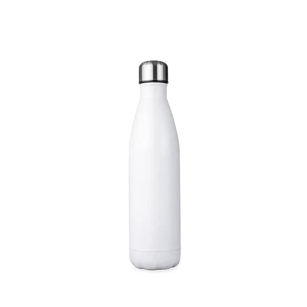 Garrafa térmica inox 780ml tampa relevo personalizada branca