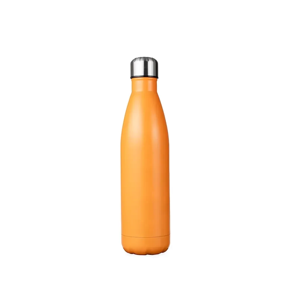 Garrafa térmica inox 780ml tampa relevo personalizada laranja