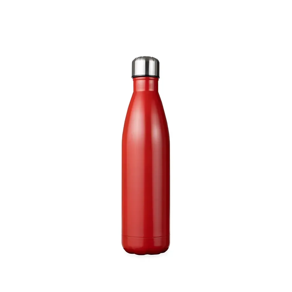 Garrafa térmica inox 780ml tampa relevo personalizada vermelha
