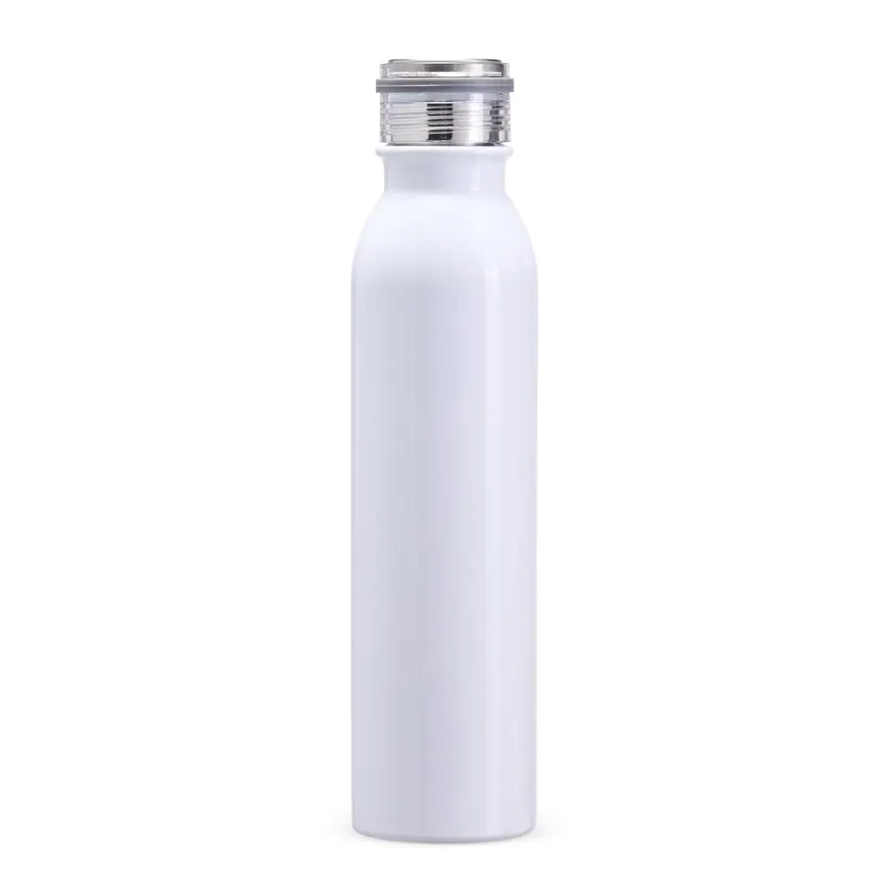 Garrafa Térmica Inox 800ml com Alça de Silicone personalizada branca