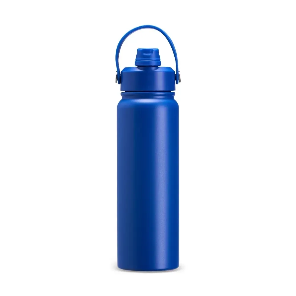 Garrafa Térmica Inox 800ml Bico Flip personalizada azul