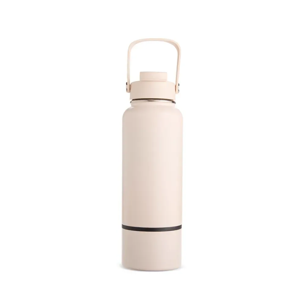 Garrafa Térmica Inox 800ml Fundo Removível personalizada branca