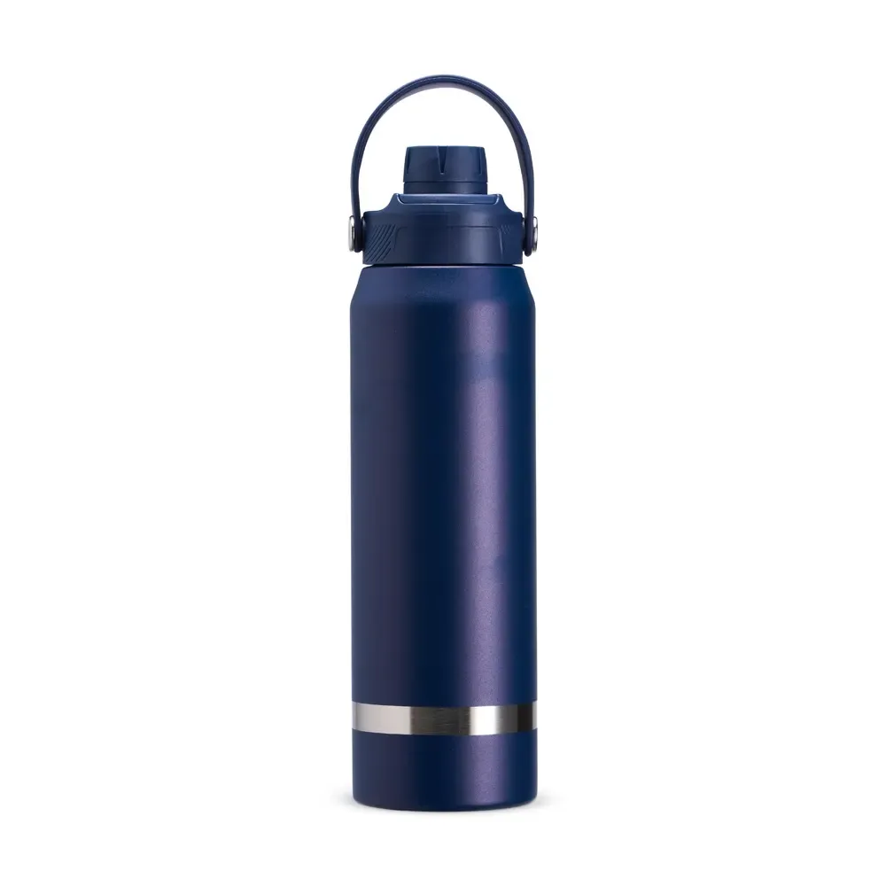 Garrafa Térmica Inox 800ml Protetor de Bocal personalizada azul