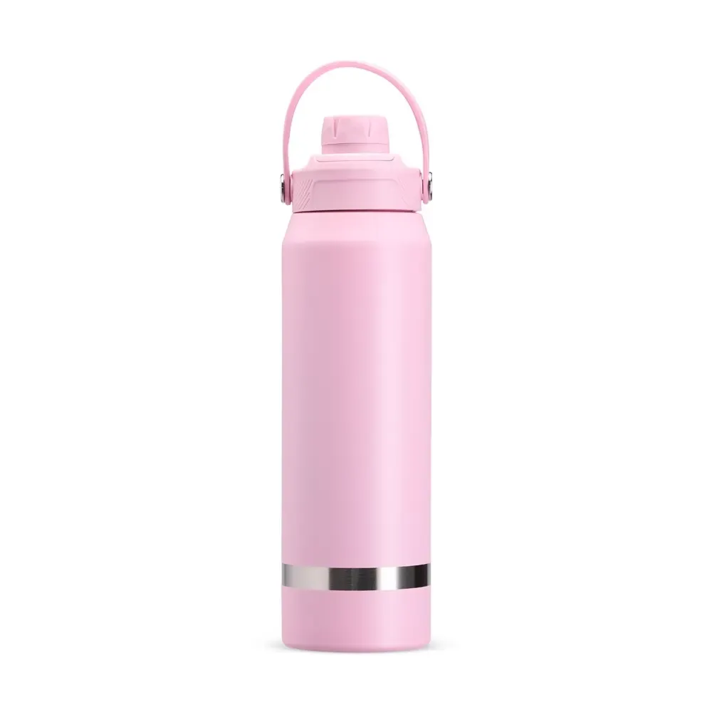 Garrafa Térmica Inox 800ml Protetor de Bocal personalizada rosa