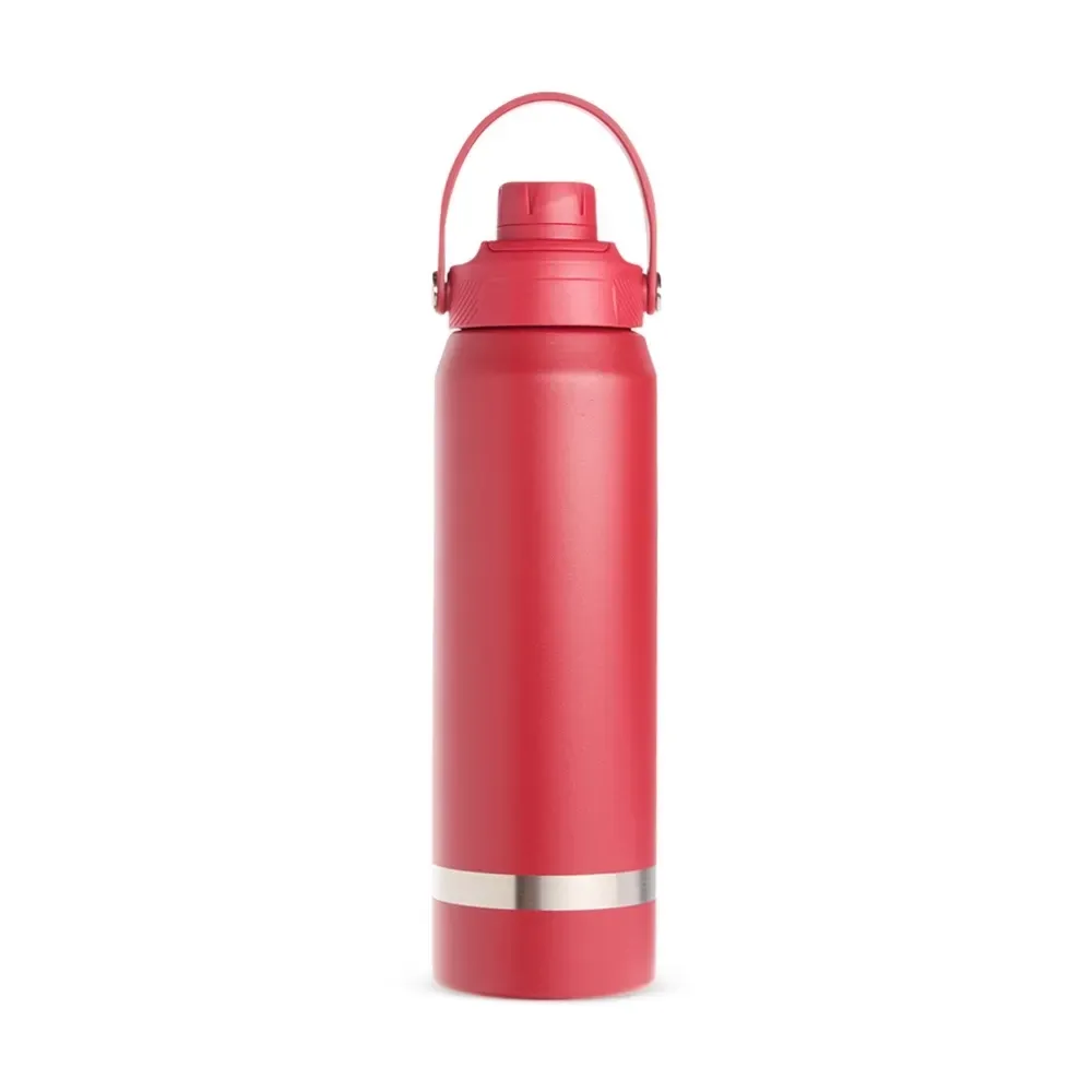 Garrafa Térmica Inox 800ml Protetor de Bocal personalizada vermelha