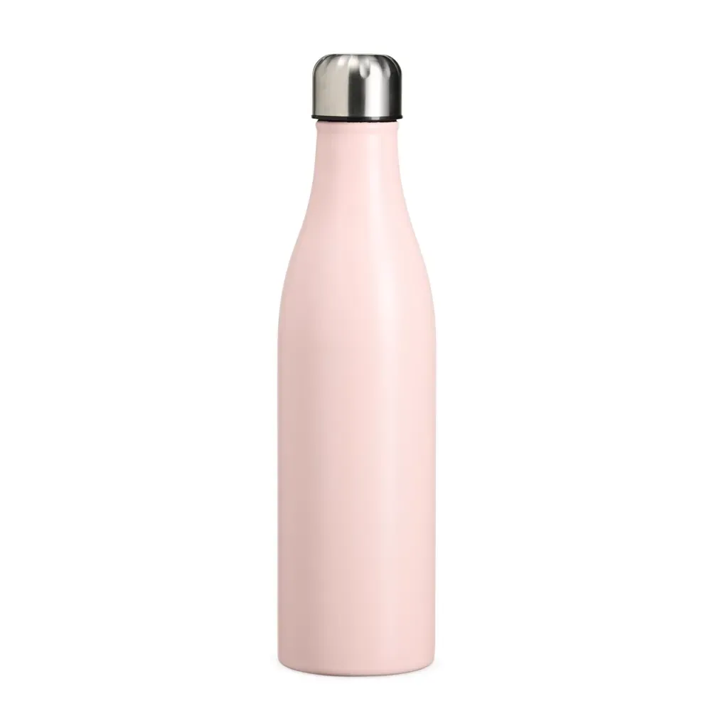 Garrafa Térmica Inox 800ml com Detalhe em Relevo personalizada rosa
