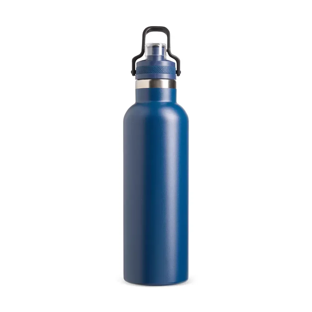 Garrafa Térmica Inox 800ml Trava na Alça personalizada azul