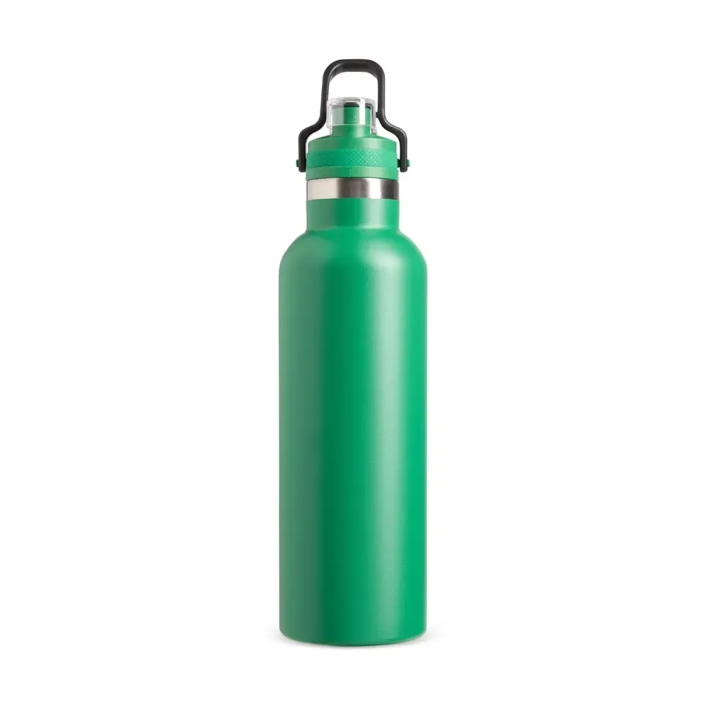 Garrafa Térmica Inox 800ml Trava na Alça personalizada verde
