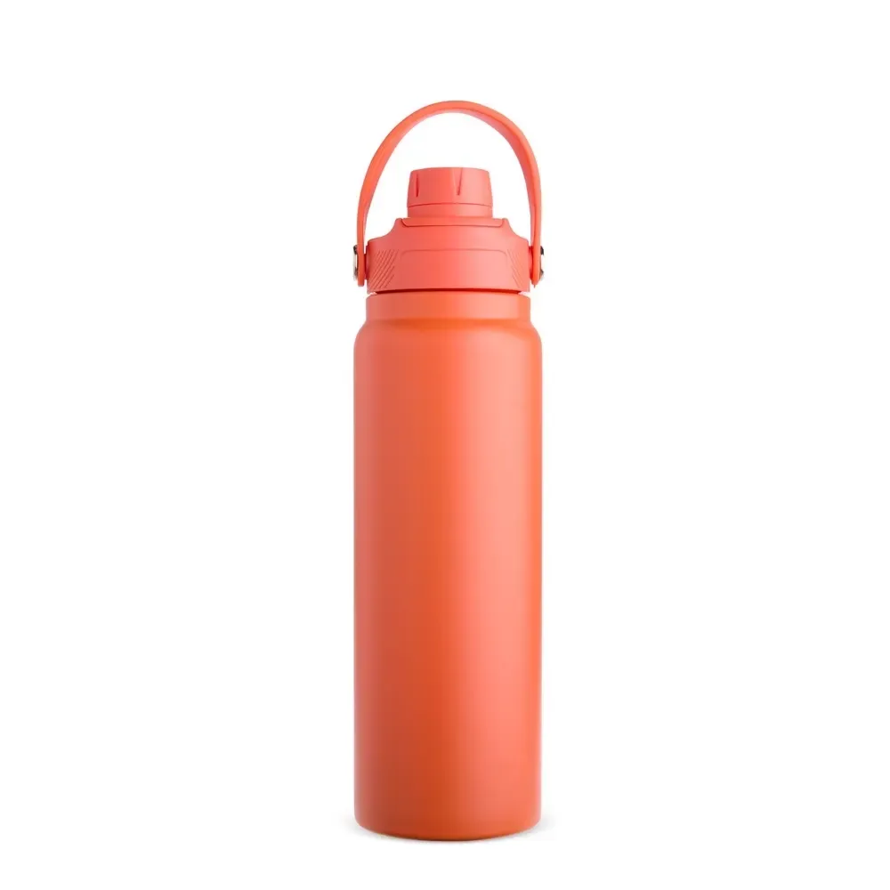 Garrafa Térmica Inox 800ml Vedação a Vácuo personalizada laranja