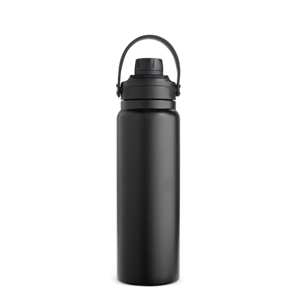 Garrafa Térmica Inox 800ml Vedação a Vácuo personalizada preta