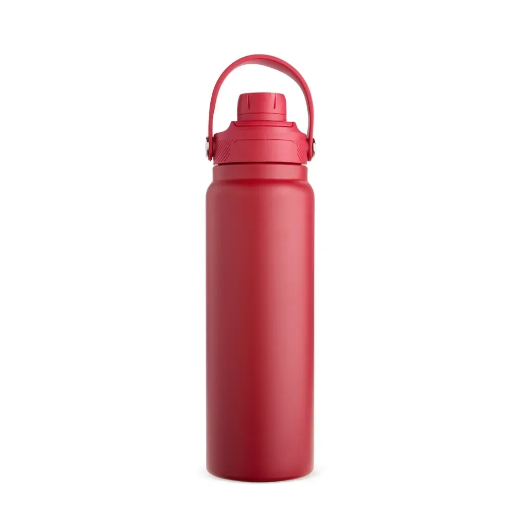 Garrafa Térmica Inox 800ml Vedação a Vácuo personalizada vermelha