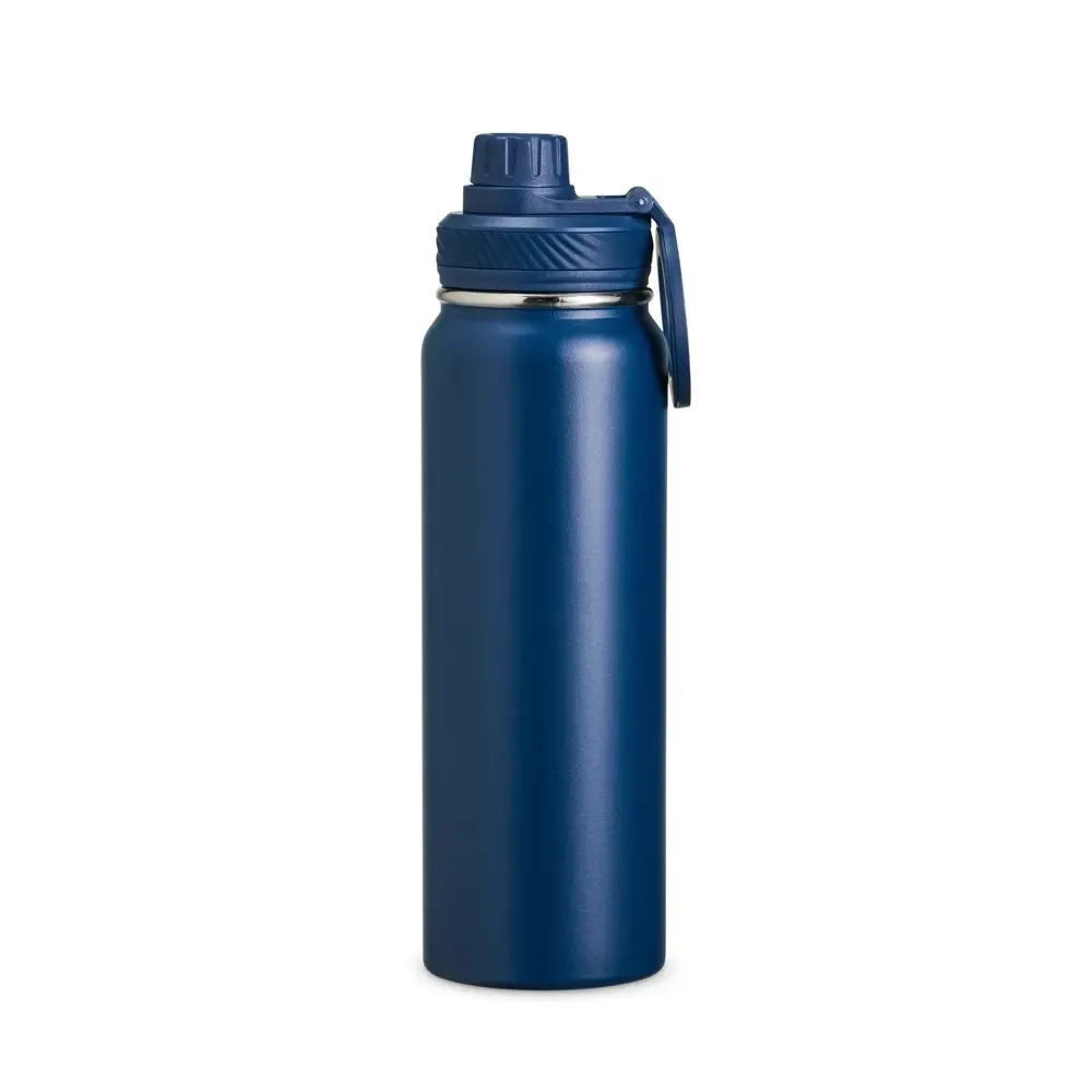 Garrafa Térmica Inox 850ml com Alça Magnética Tripé personalizada azul