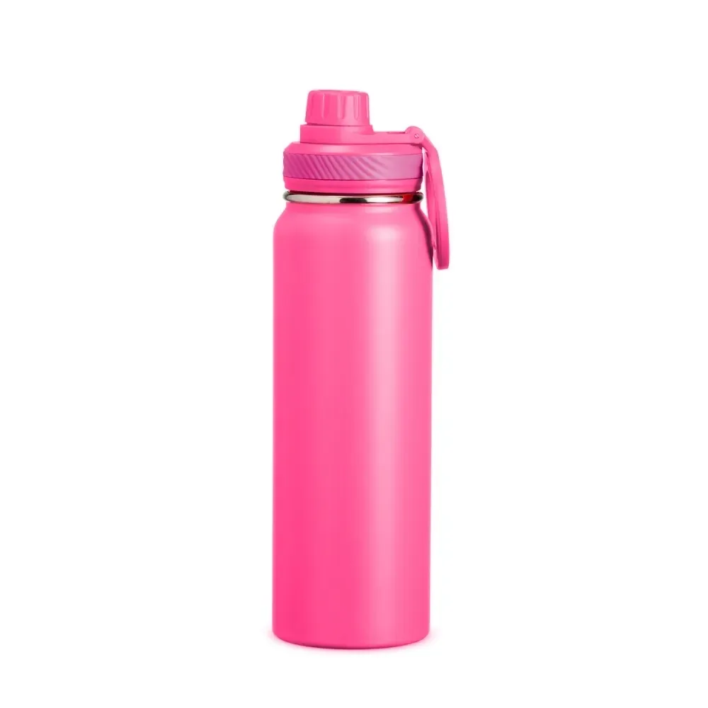 Garrafa Térmica Inox 850ml com Alça Magnética Tripé personalizada rosa escura