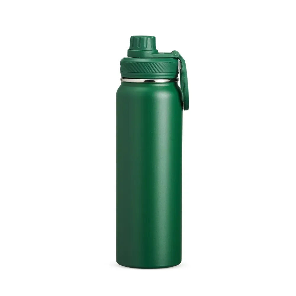 Garrafa Térmica Inox 850ml com Alça Magnética Tripé personalizada verde