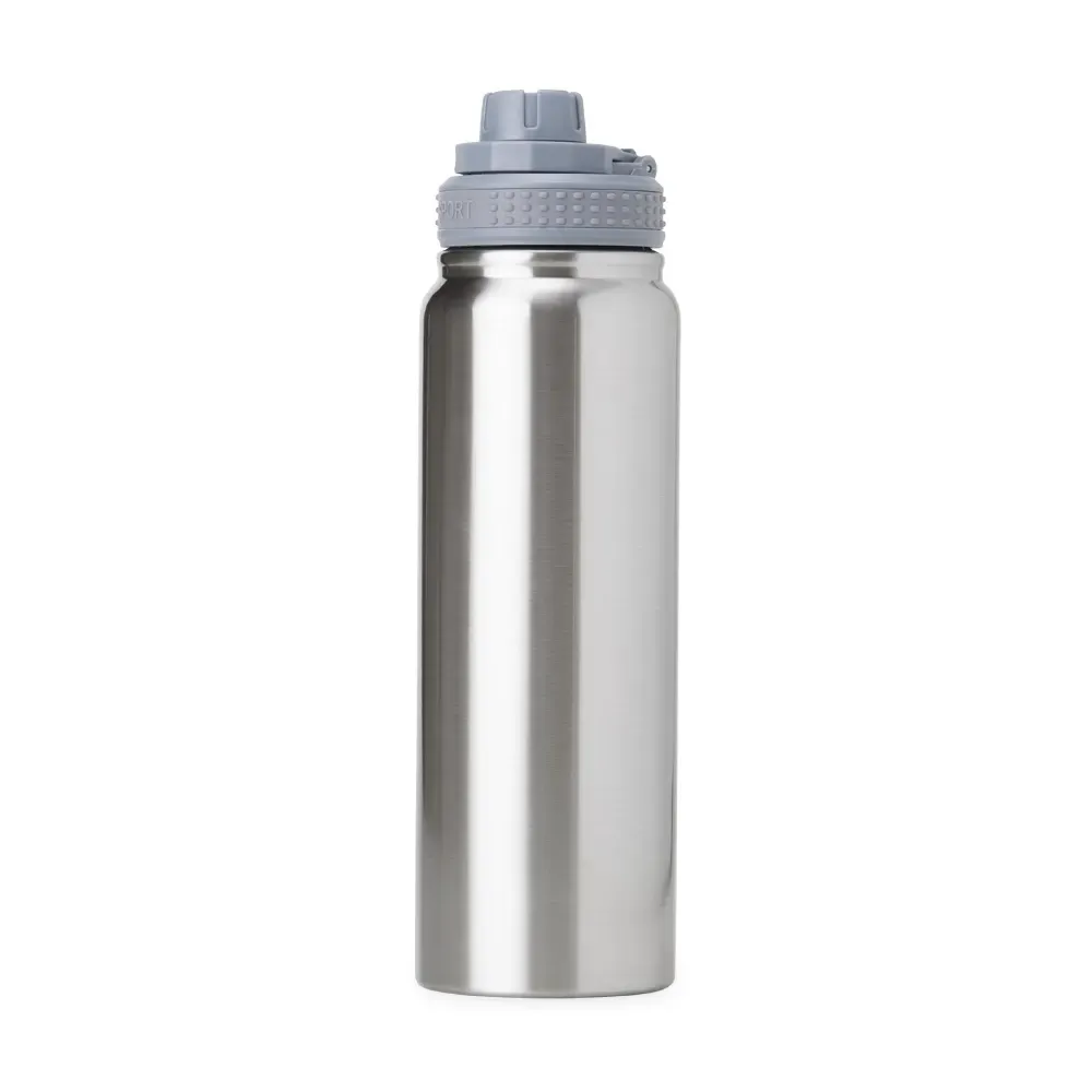 Garrafa térmica inox 850ml com infusor e alça personalizada cor inox