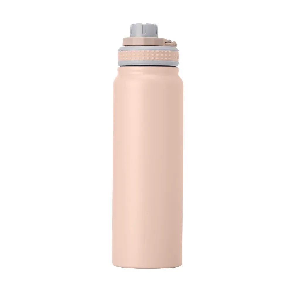Garrafa térmica inox 850ml com infusor e alça personalizada rosa