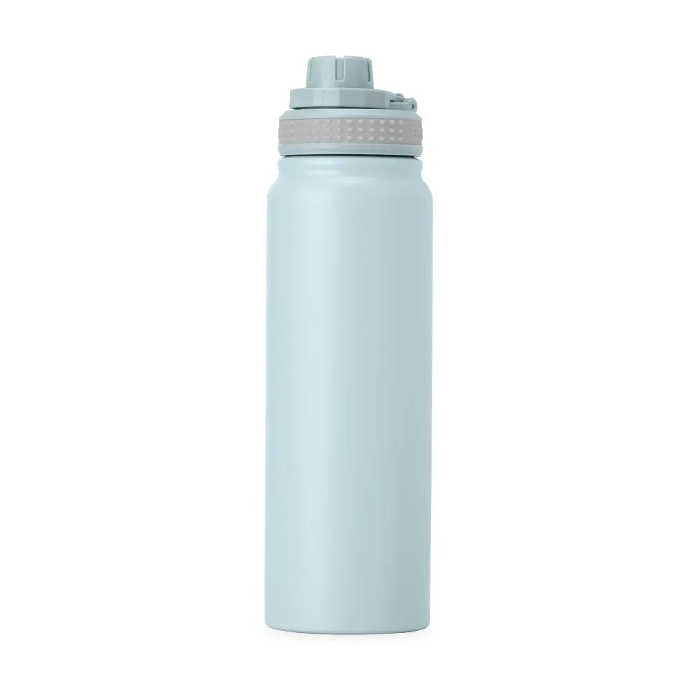 Garrafa térmica inox 850ml com infusor e alça personalizada turquesa