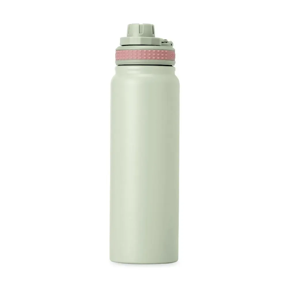 Garrafa térmica inox 850ml com infusor e alça personalizada verde