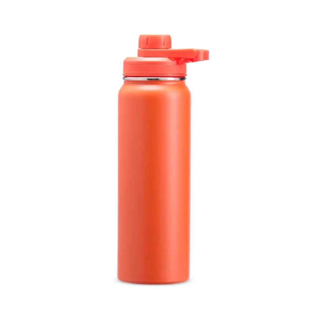 Garrafa Térmica Inox 850ml com Trava na Tampa personalizada laranja