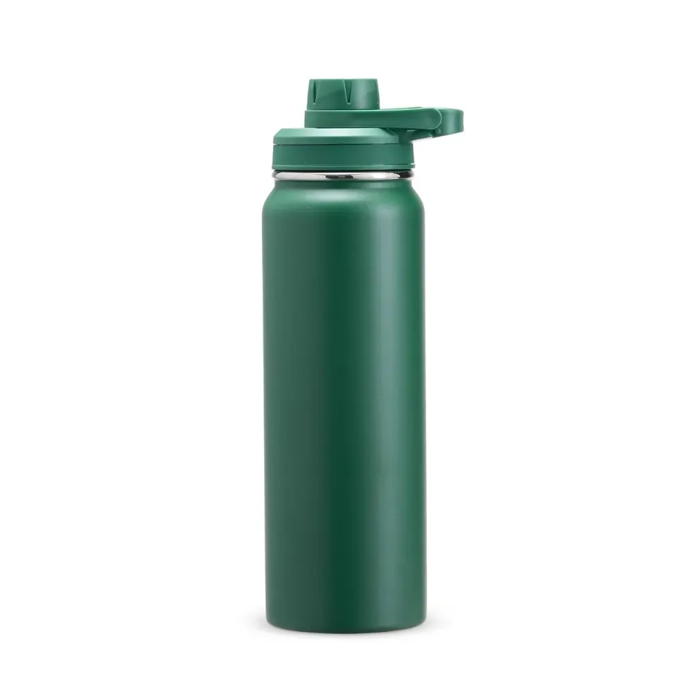 Garrafa Térmica Inox 850ml com Trava na Tampa personalizada verde