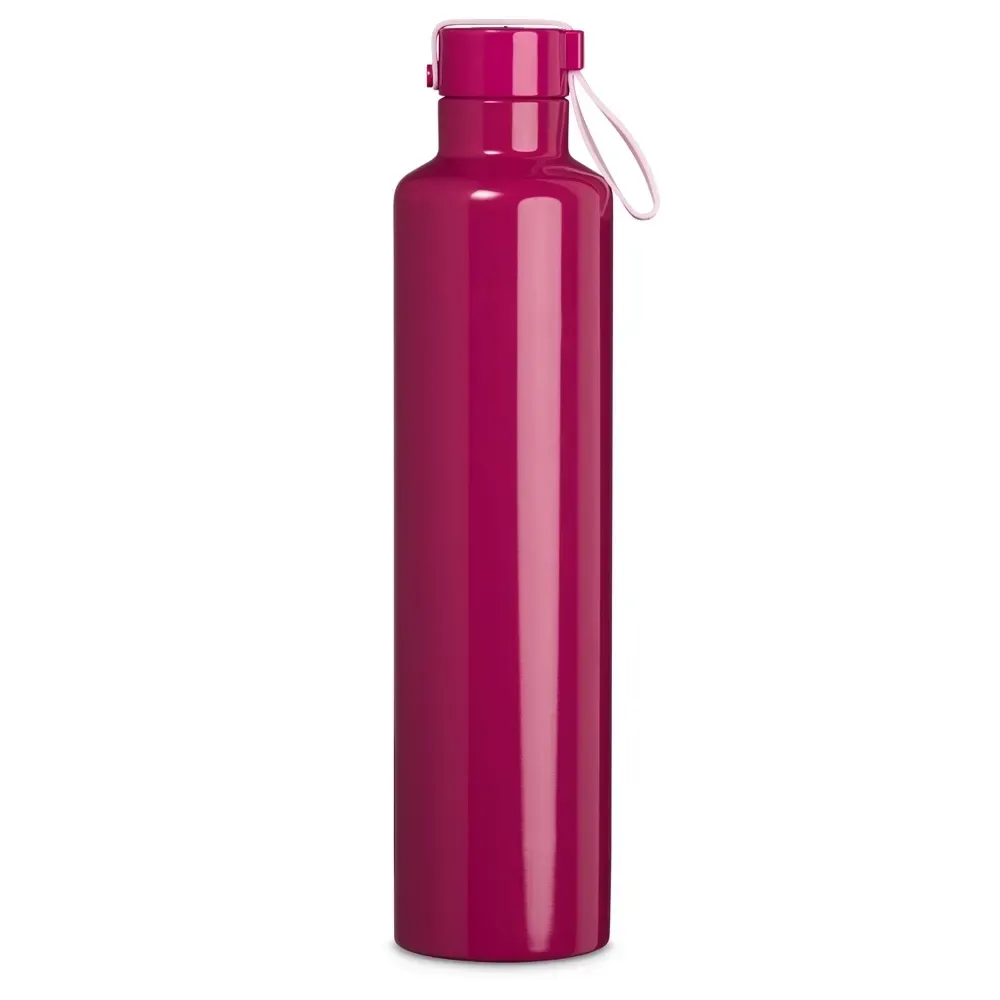 Garrafa Térmica Inox 900ml Alça de Silicone personalizada roxa