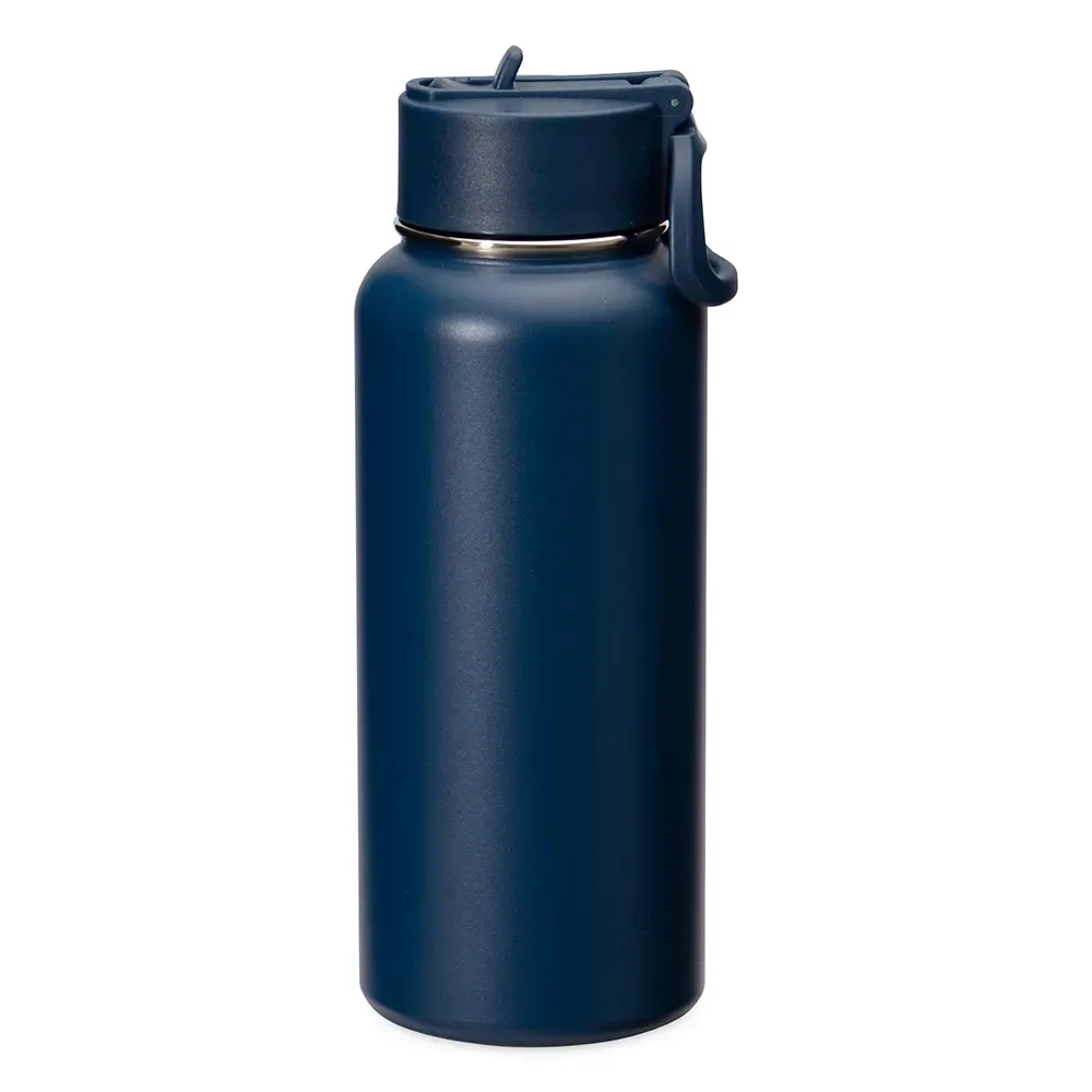 Garrafa Térmica Inox 900ml Pintura Eletrostática personalizada azul escura