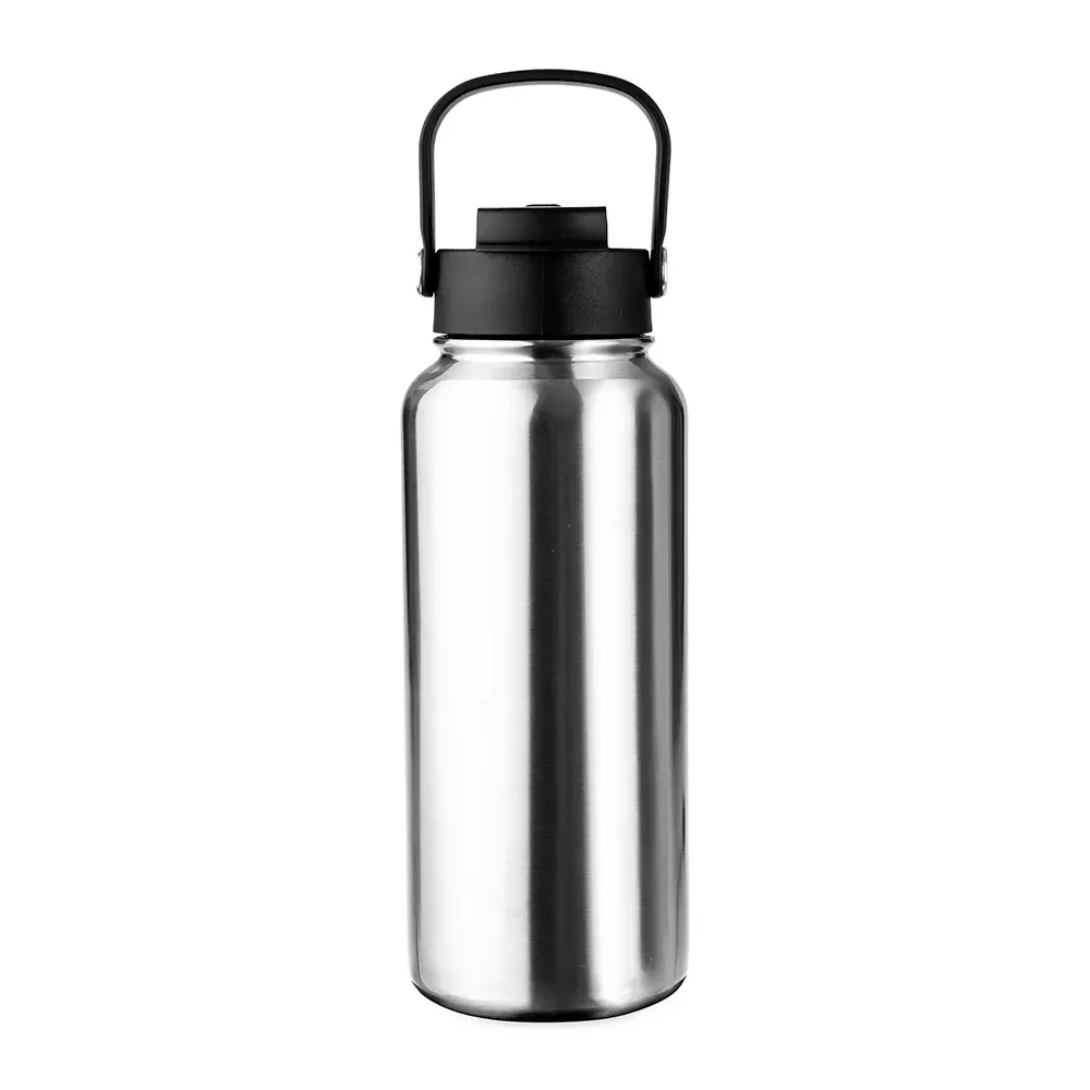 Garrafa Térmica Inox 950ml Bico Flip personalizada inox