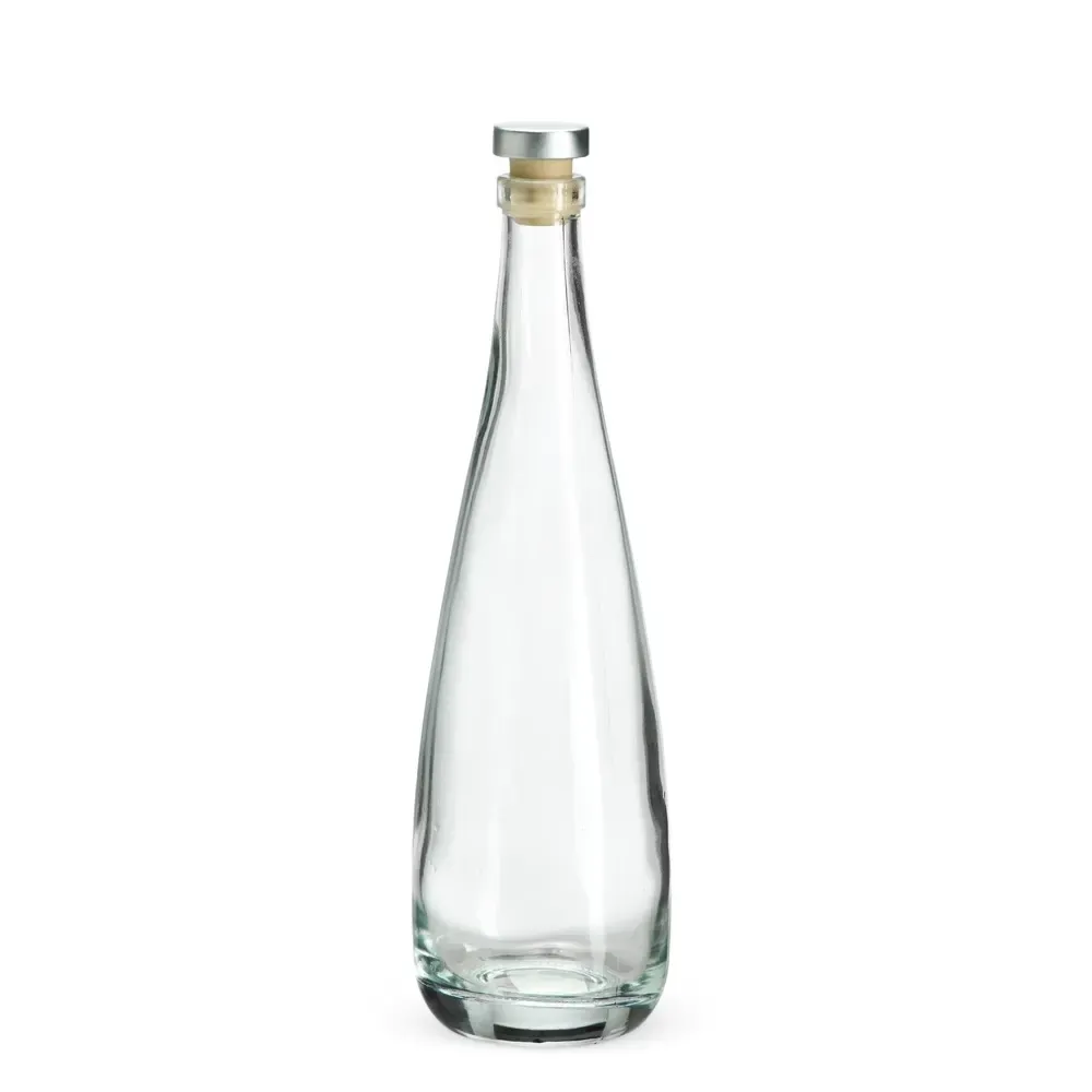 Garrafa de Vidro 550ml Tampa Rolha transparente