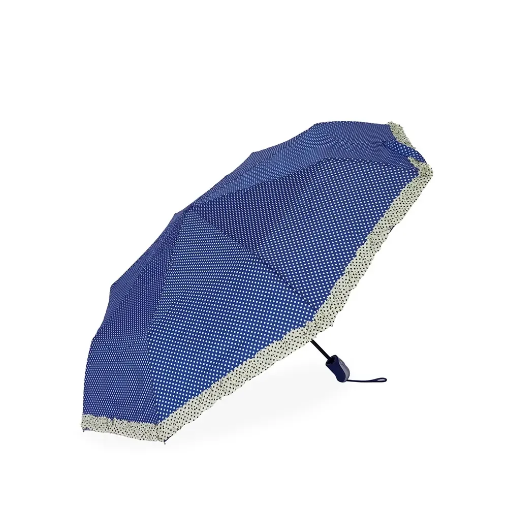Guarda-chuva Automático com Alça de Nylon Fixa na Ponta Personalizado, cor azul escuro