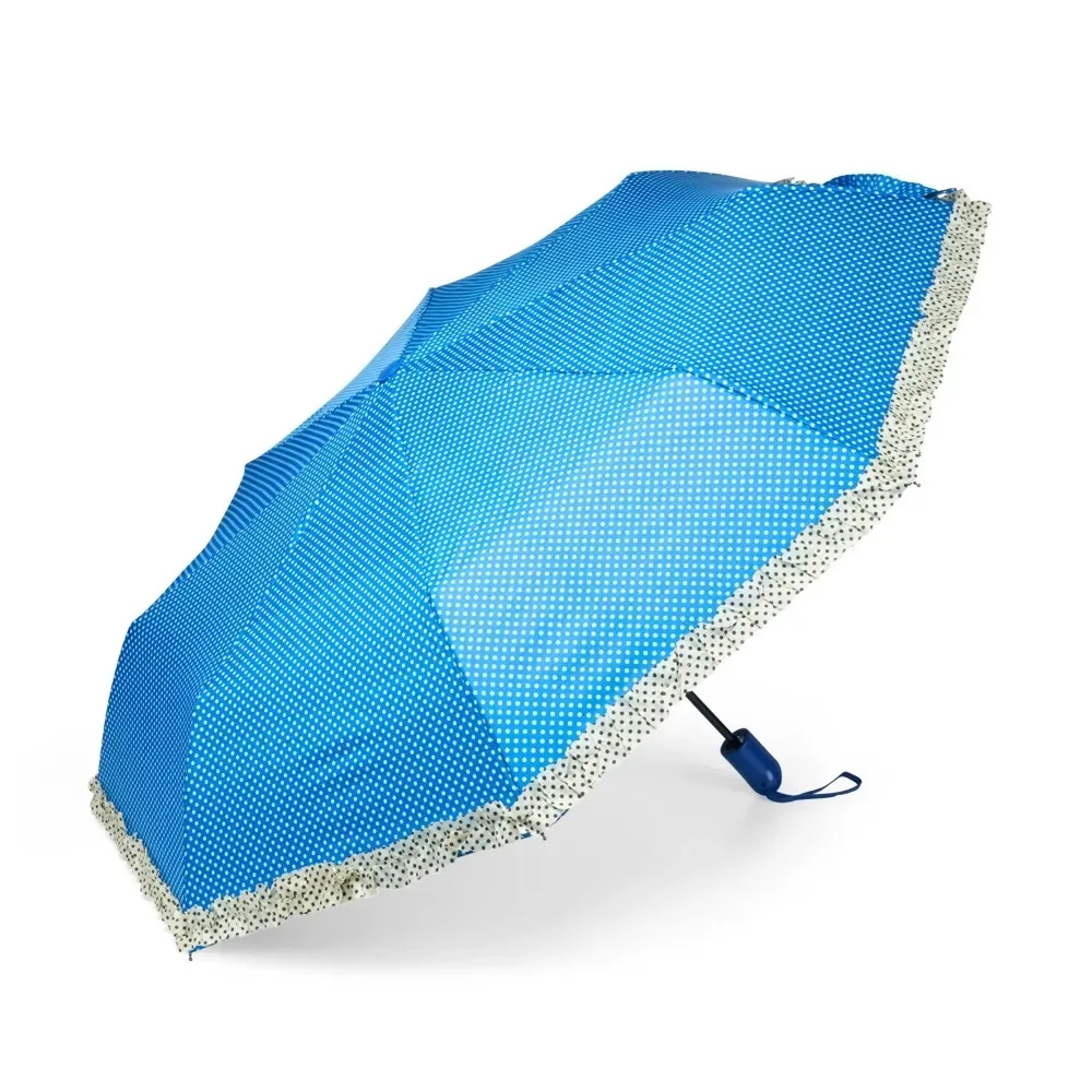 Guarda-chuva Automático com Alça de Nylon Fixa na Ponta Personalizado, cor azul