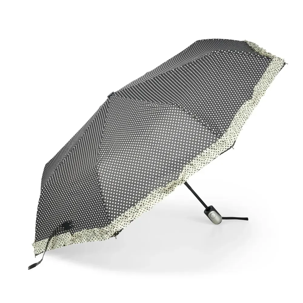 Guarda-chuva Automático com Alça de Nylon Fixa na Ponta Personalizado, cor preta