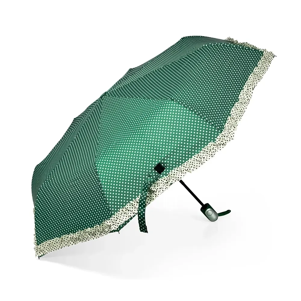 Guarda-chuva Automático com Alça de Nylon Fixa na Ponta Personalizado, cor verde