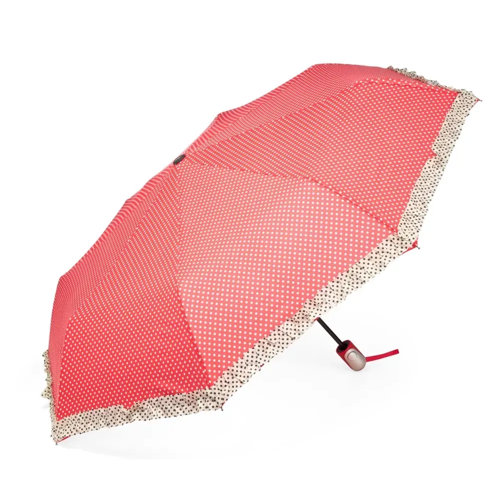 Guarda-chuva Automático com Alça de Nylon Fixa na Ponta Personalizado, cor vermelha