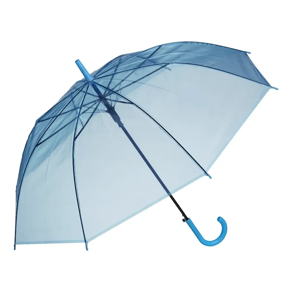 Guarda-chuva Automático Plástico 8 Varetas Personalizado, cor azul
