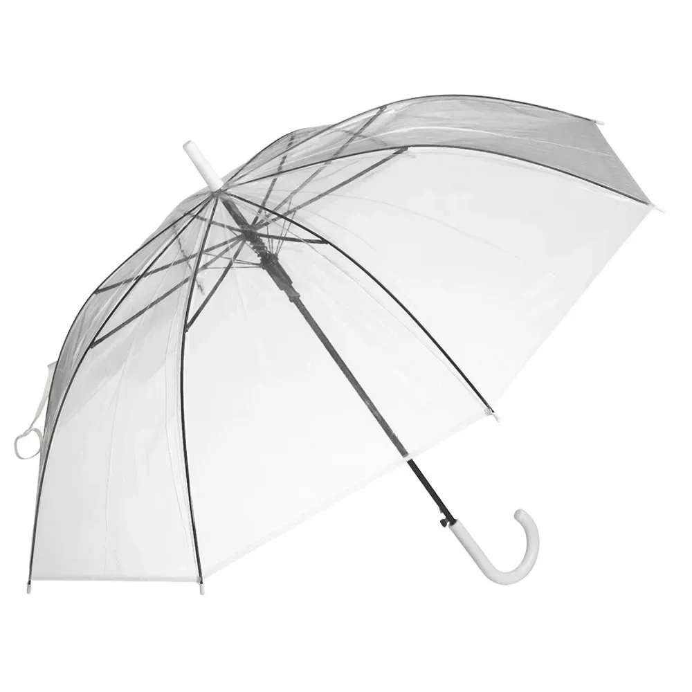 Guarda-chuva Automático Plástico 8 Varetas Personalizado, cor branca