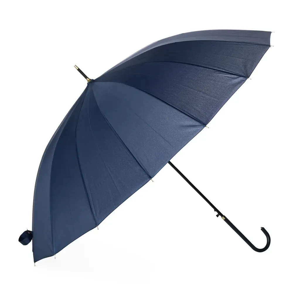 Guarda-chuva Automático 16 Varetas Couro Sintético Personalizado, cor azul