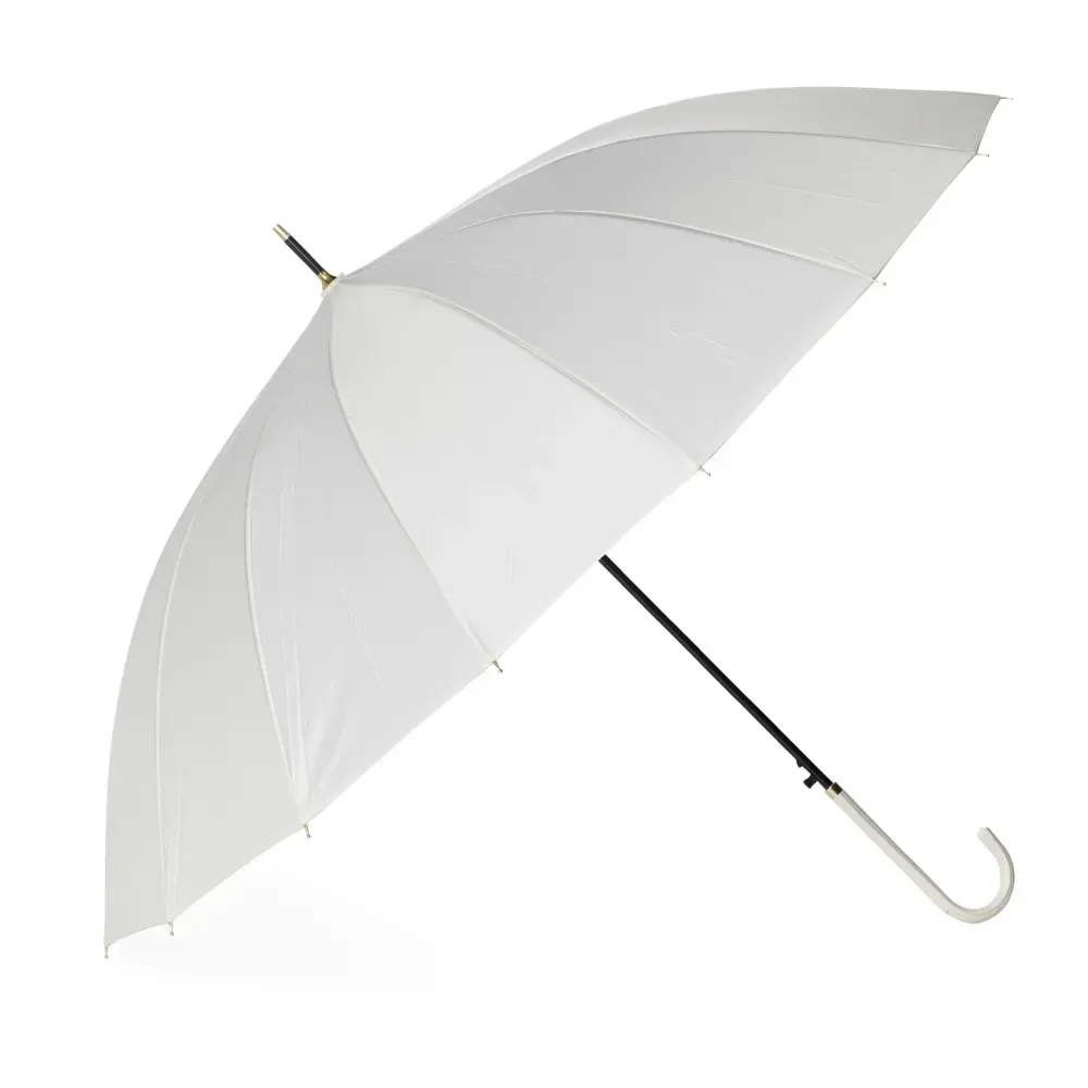 Guarda-chuva Automático 16 Varetas Couro Sintético Personalizado, cor branca