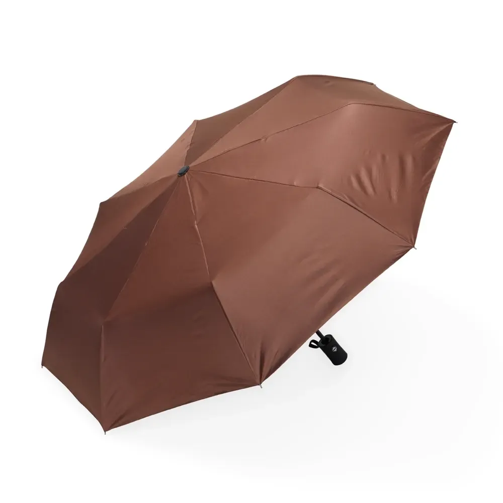 Guarda-chuva Automático com Proteção UV Personalizado, cor marrom
