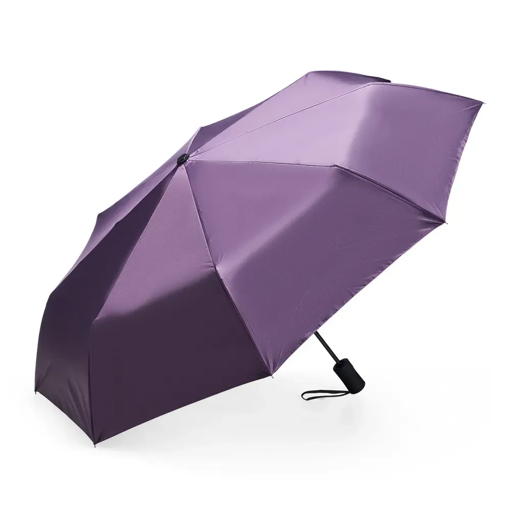 Guarda-chuva Automático com Proteção UV Personalizado, cor roxo escuro