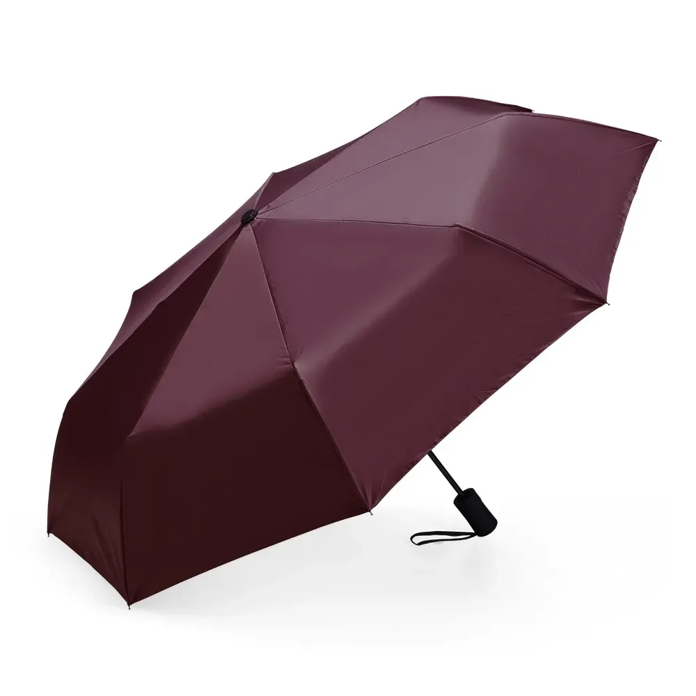 Guarda-chuva Automático com Proteção UV Personalizado, cor vinho