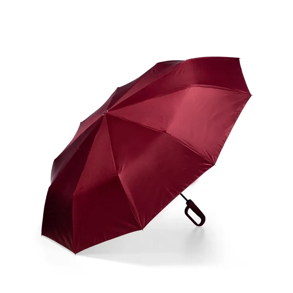 Guarda-chuva Automático com Retração e Pegador Mosquetão Personalizado, cor vinho